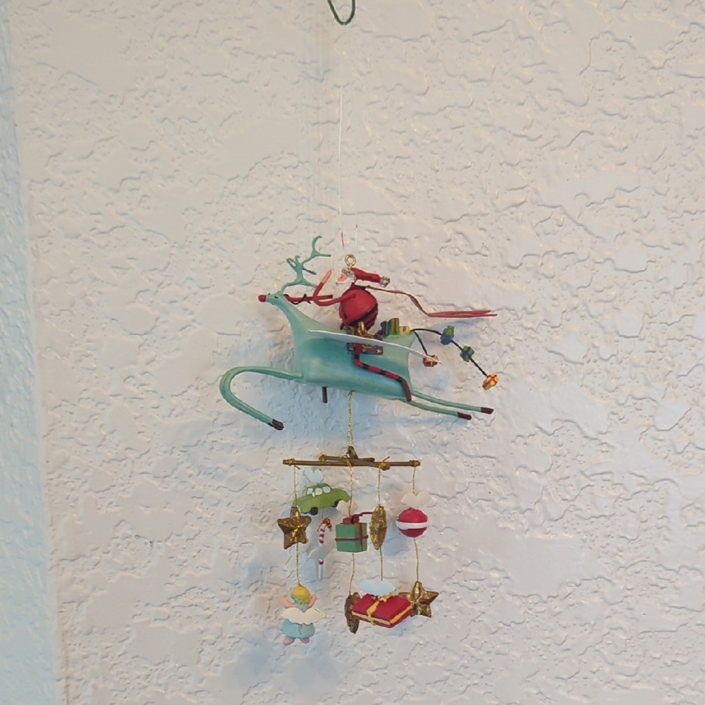 Department 56 Santa On Deer Ornament